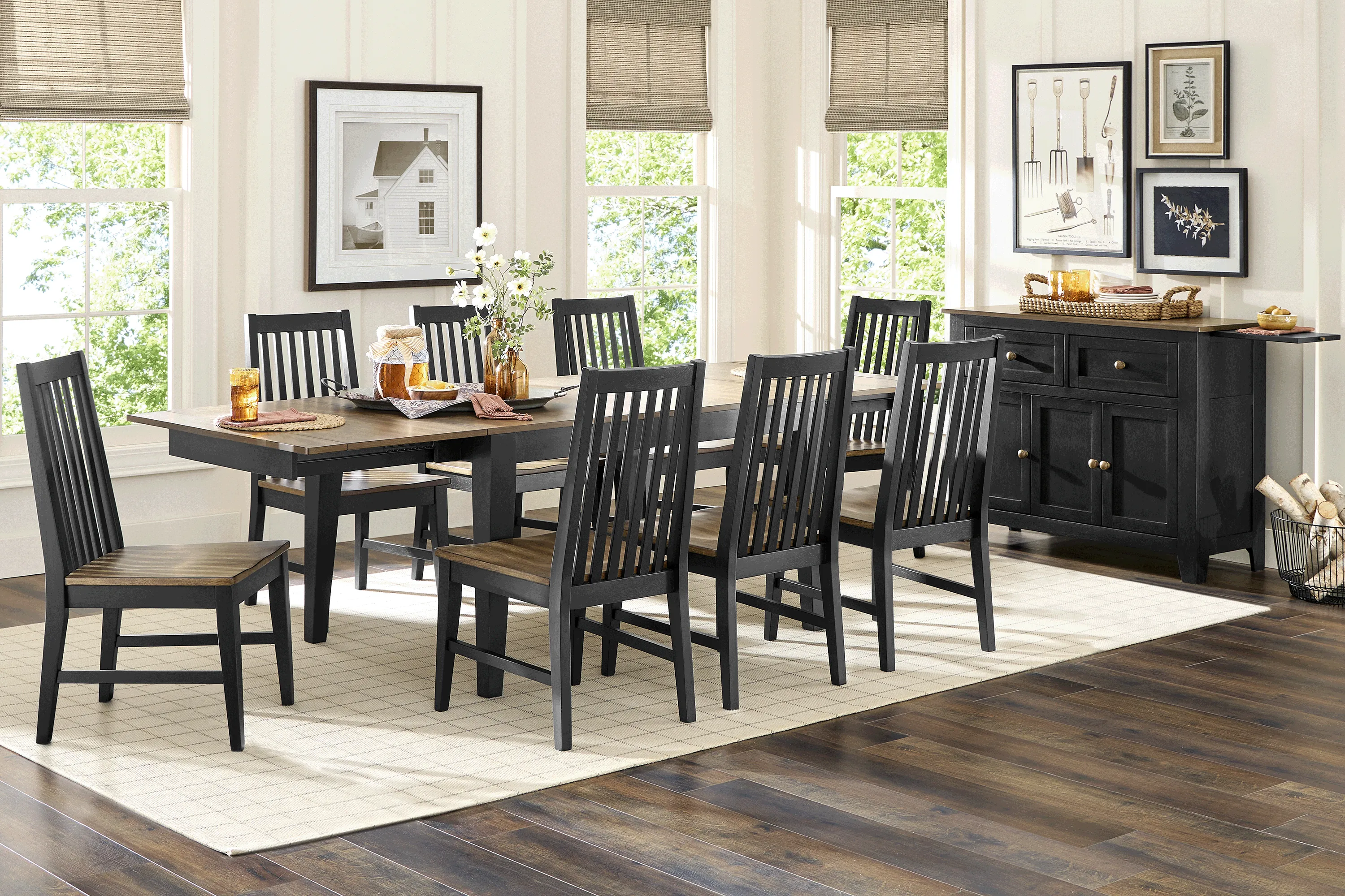 Stanford Black 9 Pc Dining Room - Thumbnail - Image 1