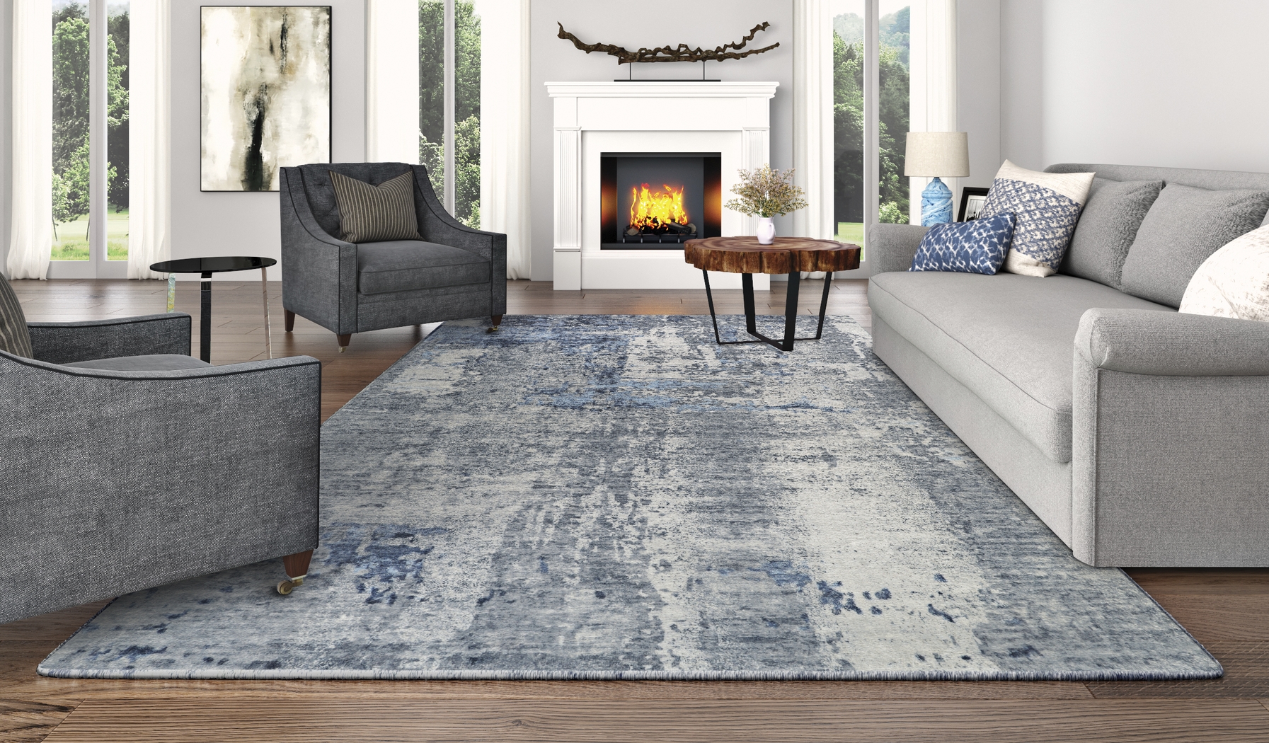Stanrock Gray 5' x 8' Rug - Thumbnail - Image 2