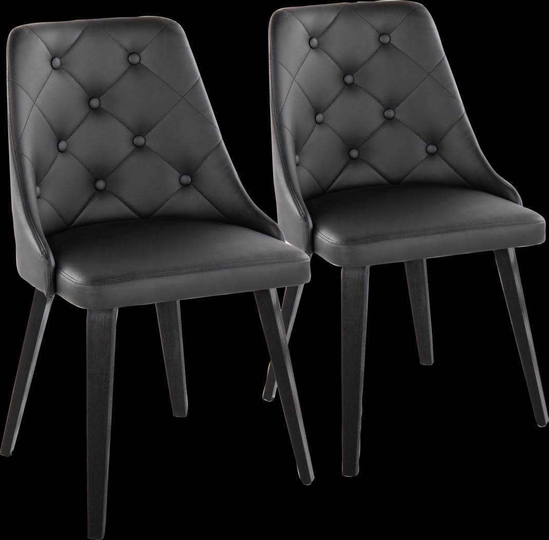 Stanyarne I Black Dining Chair, Set of 2 - Thumbnail - Image 1