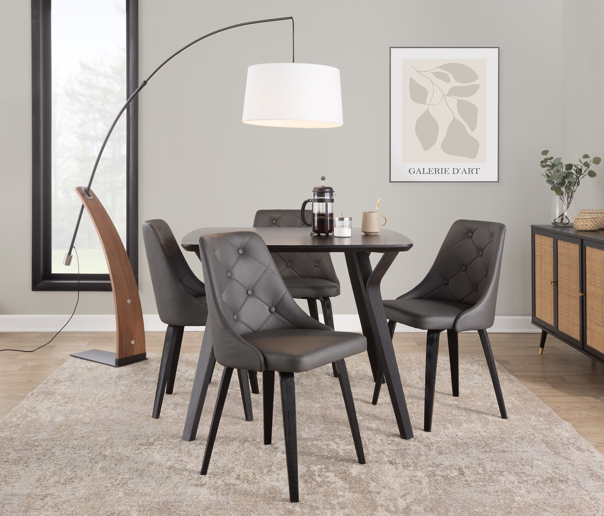 Stanyarne I Gray Dining Chair, Set of 2 - Thumbnail - Image 2