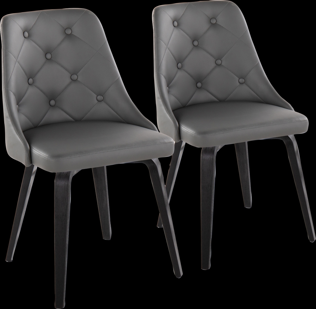 Stanyarne I Gray Dining Chair, Set of 2 - Thumbnail - Image 1