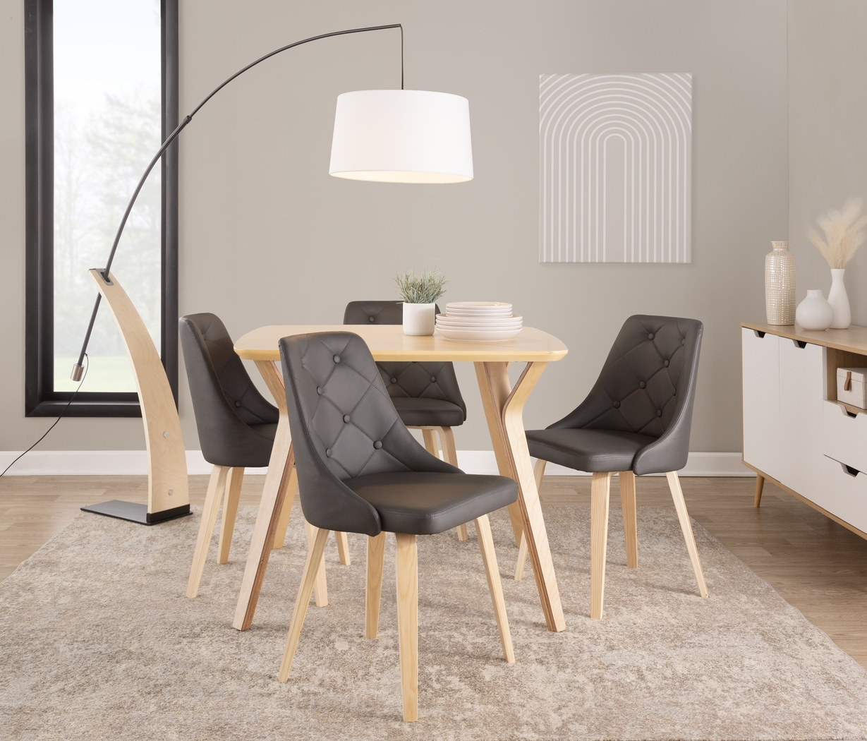 Stanyarne II Gray Dining Chair, Set of 2 - Thumbnail - Image 2