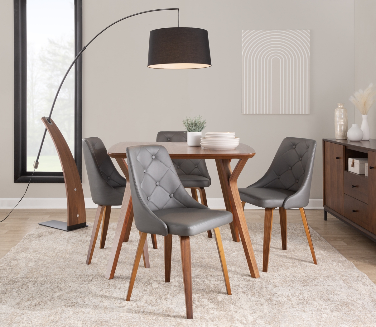 Stanyarne III Gray Dining Chair, Set of 2 - Thumbnail - Image 2