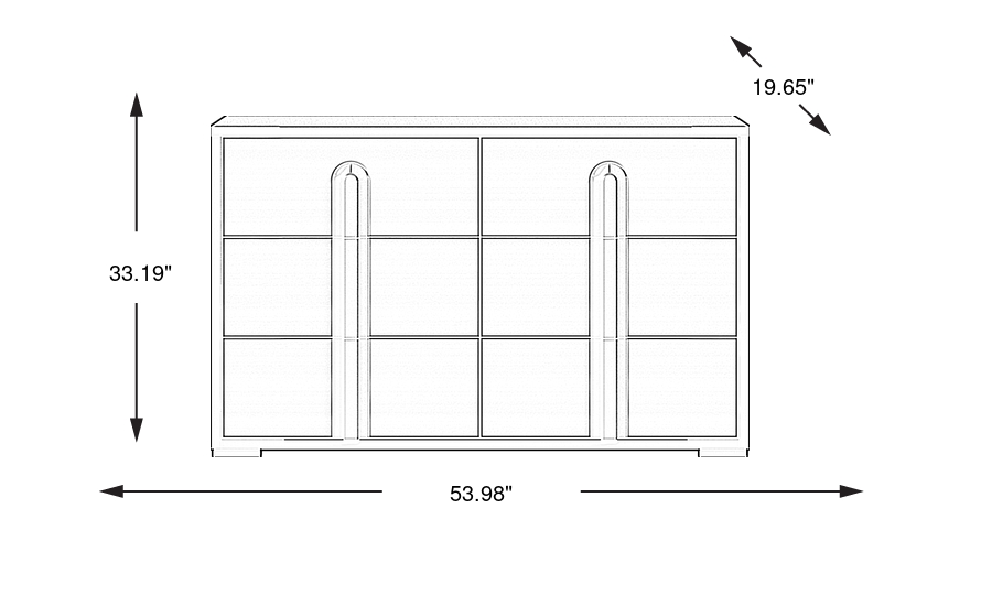 Dimension Image. Please refer to the Dimension Tab on this page for dimension details.