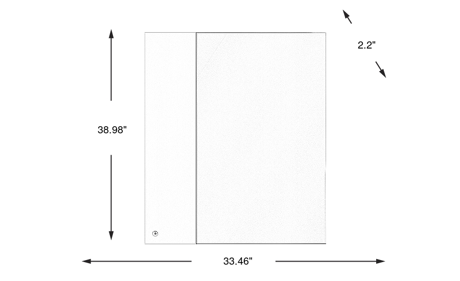 Dimension Image. Please refer to the Dimension Tab on this page for dimension details.