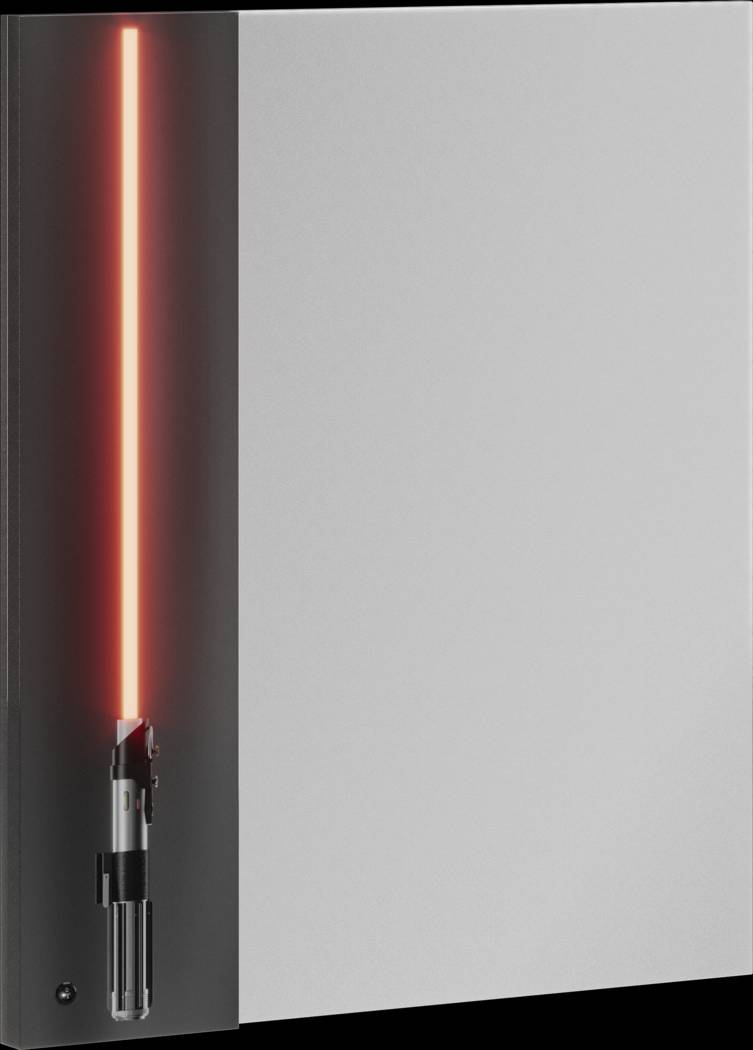 Star Wars Black Lighted Bedroom with Millennium Falcon Lightspeed Carbonite Full Platform Bed - Thumbnail - Image 9