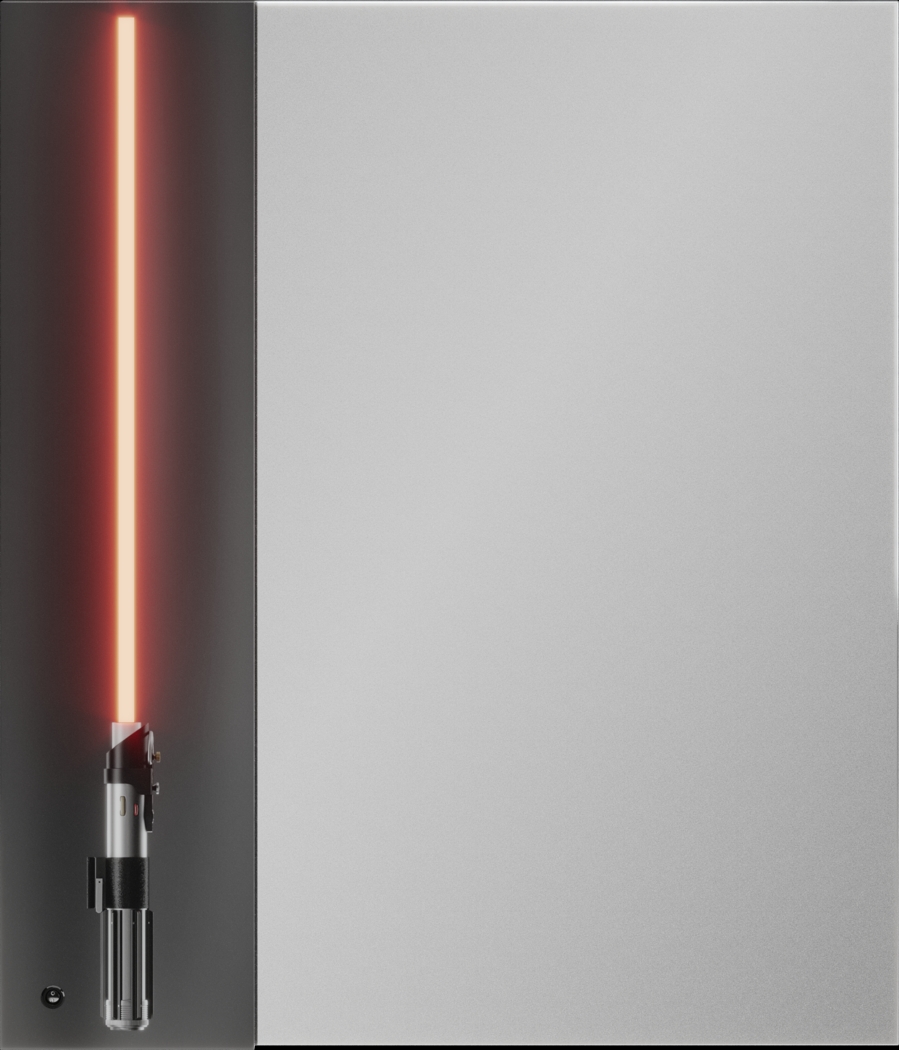 Star Wars Black Lighted Bedroom with Millennium Falcon Lightspeed Carbonite Full Platform Bed - Thumbnail - Image 8