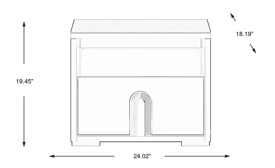 Dimension Image. Please refer to the Dimension Tab on this page for dimension details.