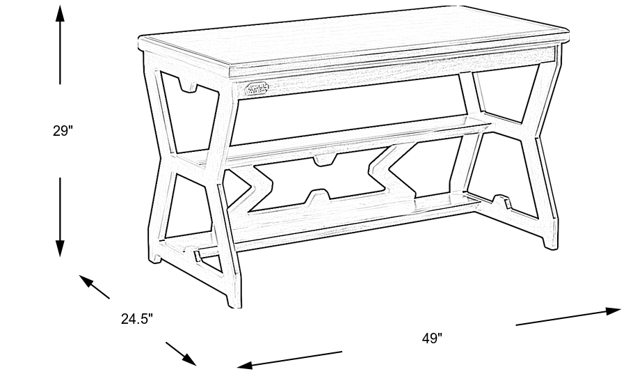 Dimension Image. Please refer to the Dimension Tab on this page for dimension details.