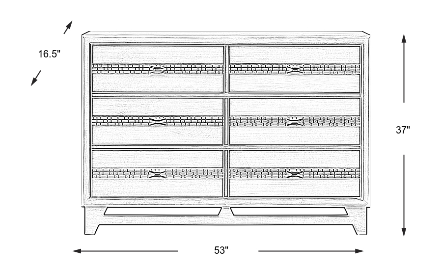 Dimension Image. Please refer to the Dimension Tab on this page for dimension details.