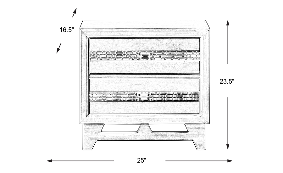 Dimension Image. Please refer to the Dimension Tab on this page for dimension details.