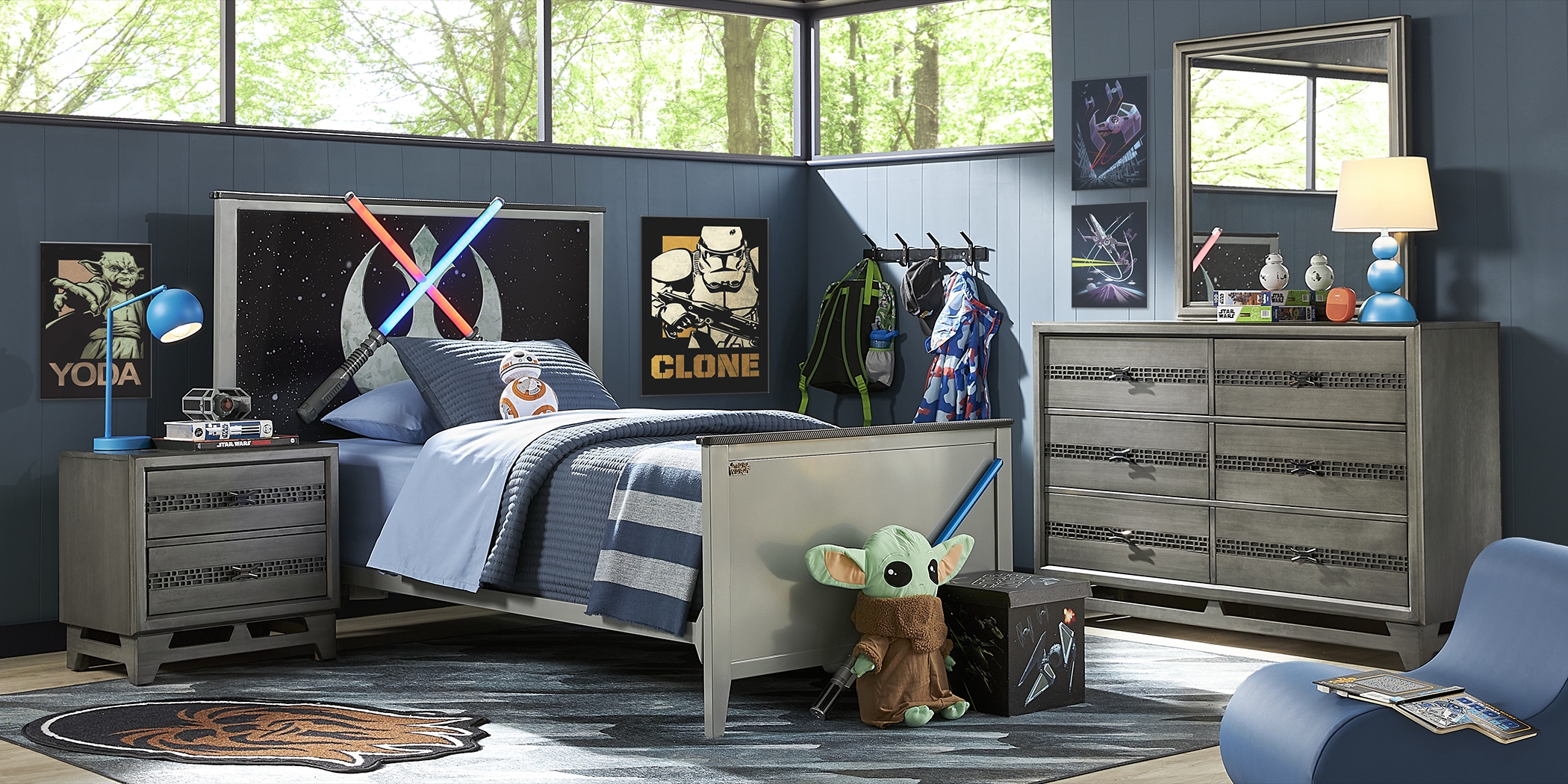 Kids Star Wars Lightsaber™  Gray 5 Pc Twin Bedroom - Thumbnail - Image 2