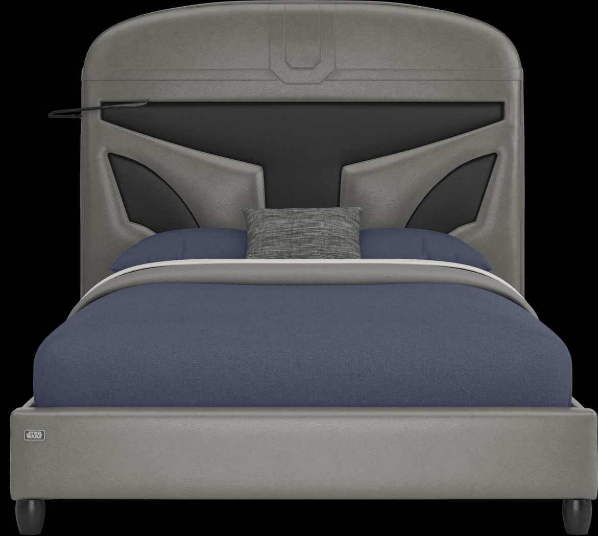 Kids Star Wars Mandalorian Dark Gray Full Bed - Thumbnail - Image 3