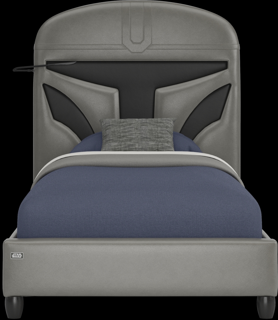 Kids Star Wars Mandalorian Dark Gray Twin Bed - Thumbnail - Image 3