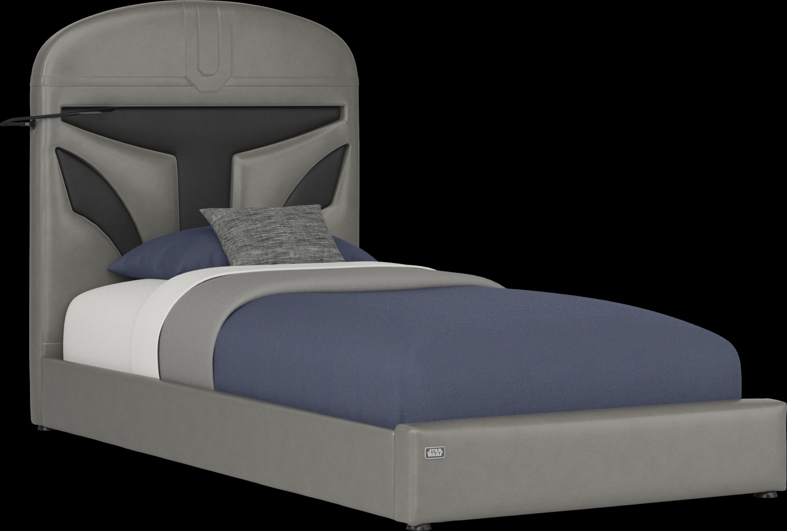 Kids Star Wars Mandalorian Dark Gray Twin Bed - Thumbnail - Image 4