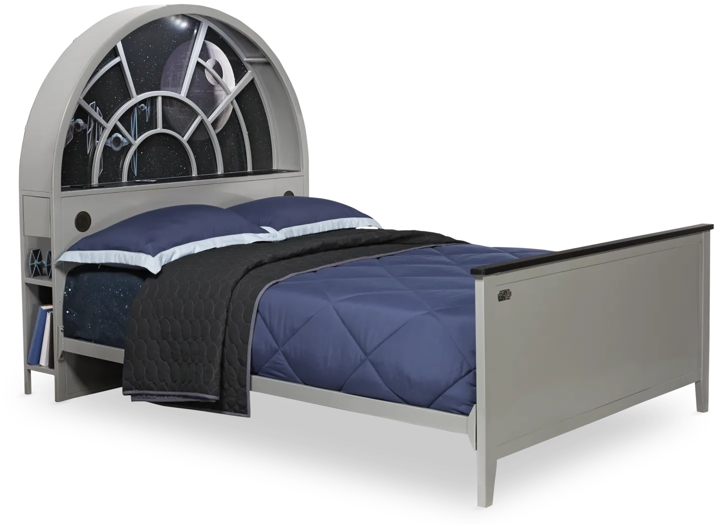 Star Wars Millennium Falcon™ Gray 3 Pc Full Bookcase Bed - Thumbnail - Image 2