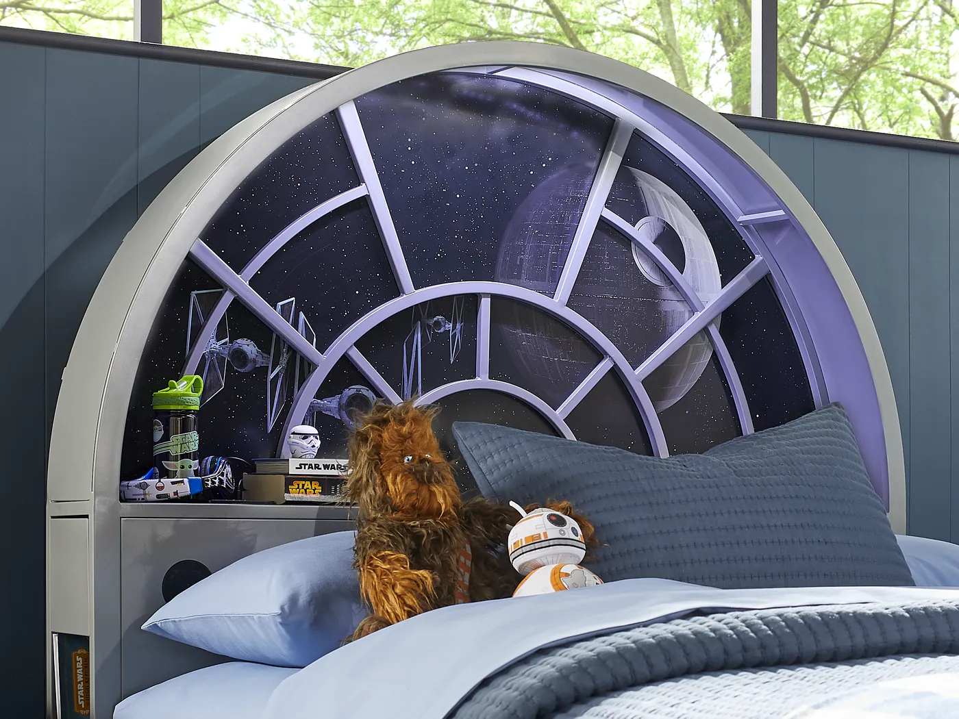 Star Wars Millennium Falcon™ Gray 3 Pc Full Bookcase Bed - Thumbnail - Image 7