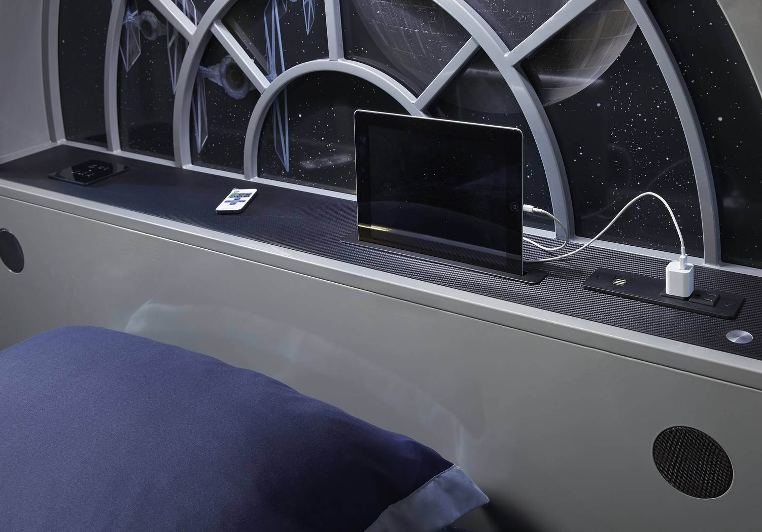 Star Wars Millennium Falcon™ Gray 3 Pc Twin Bookcase Bed - Thumbnail - Image 5