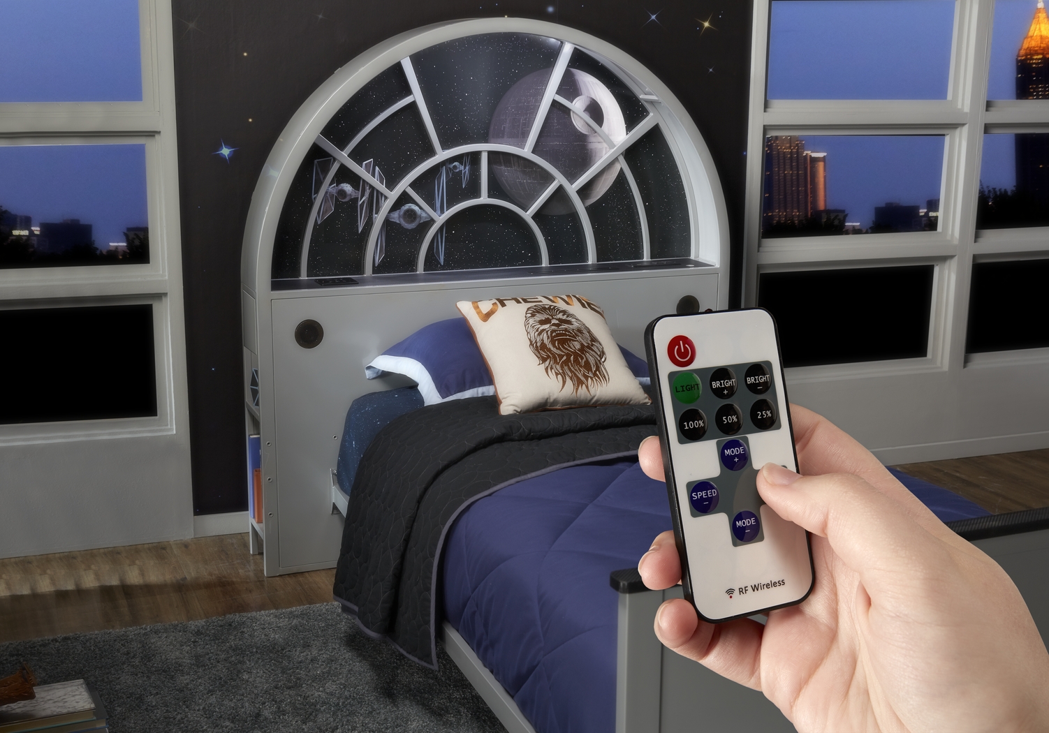 Star Wars Millennium Falcon™ Gray 3 Pc Twin Bookcase Bed - Thumbnail - Image 7