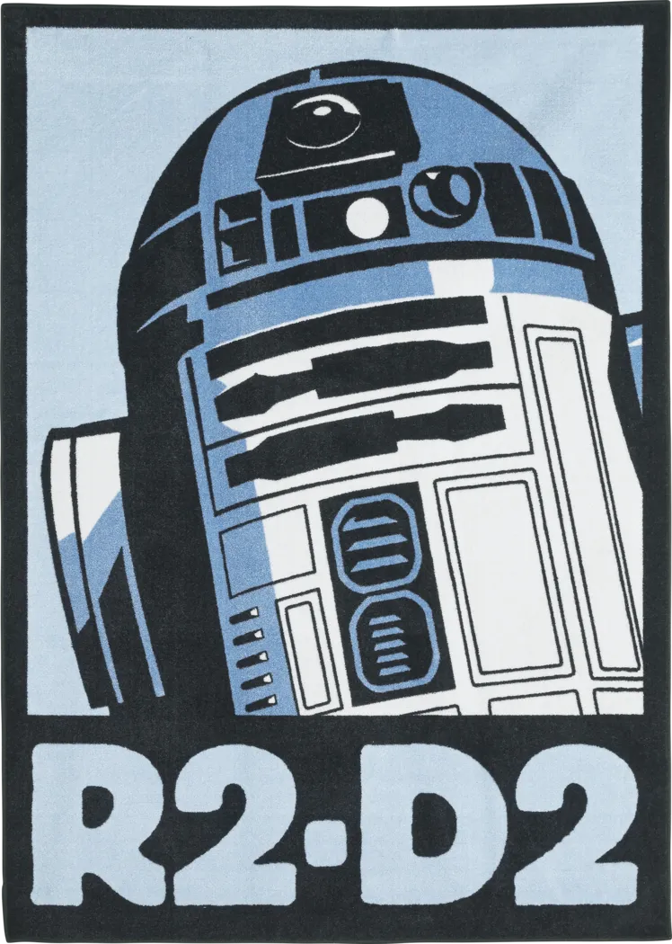 Star Wars R2-D2™ Black 5' x 7' Rug - Thumbnail - Image 1