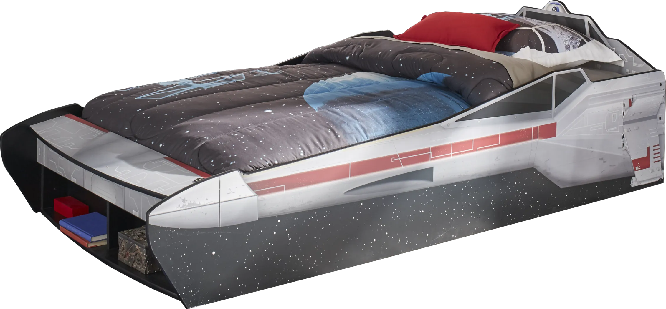 Star Wars X-wing™ Fighter Black 3 Pc Twin Bookcase Bed - Thumbnail - Image 1