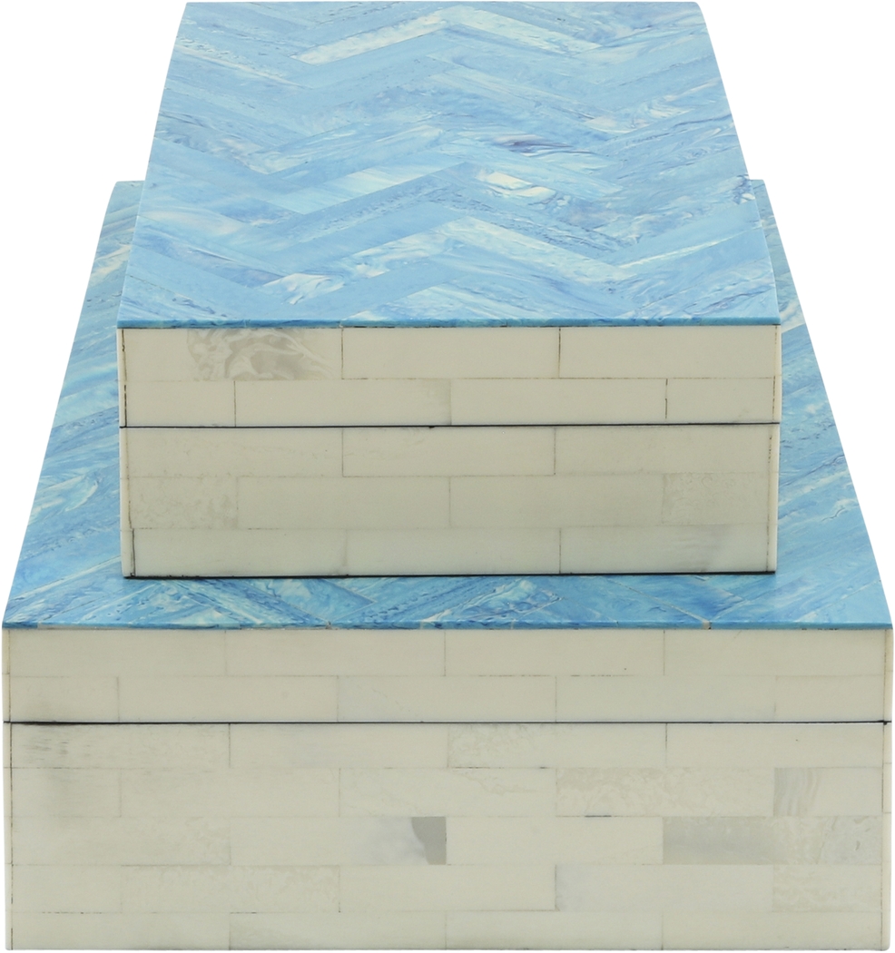 Starbrook Blue Decorative Box, Set of 2 - Thumbnail - Image 3