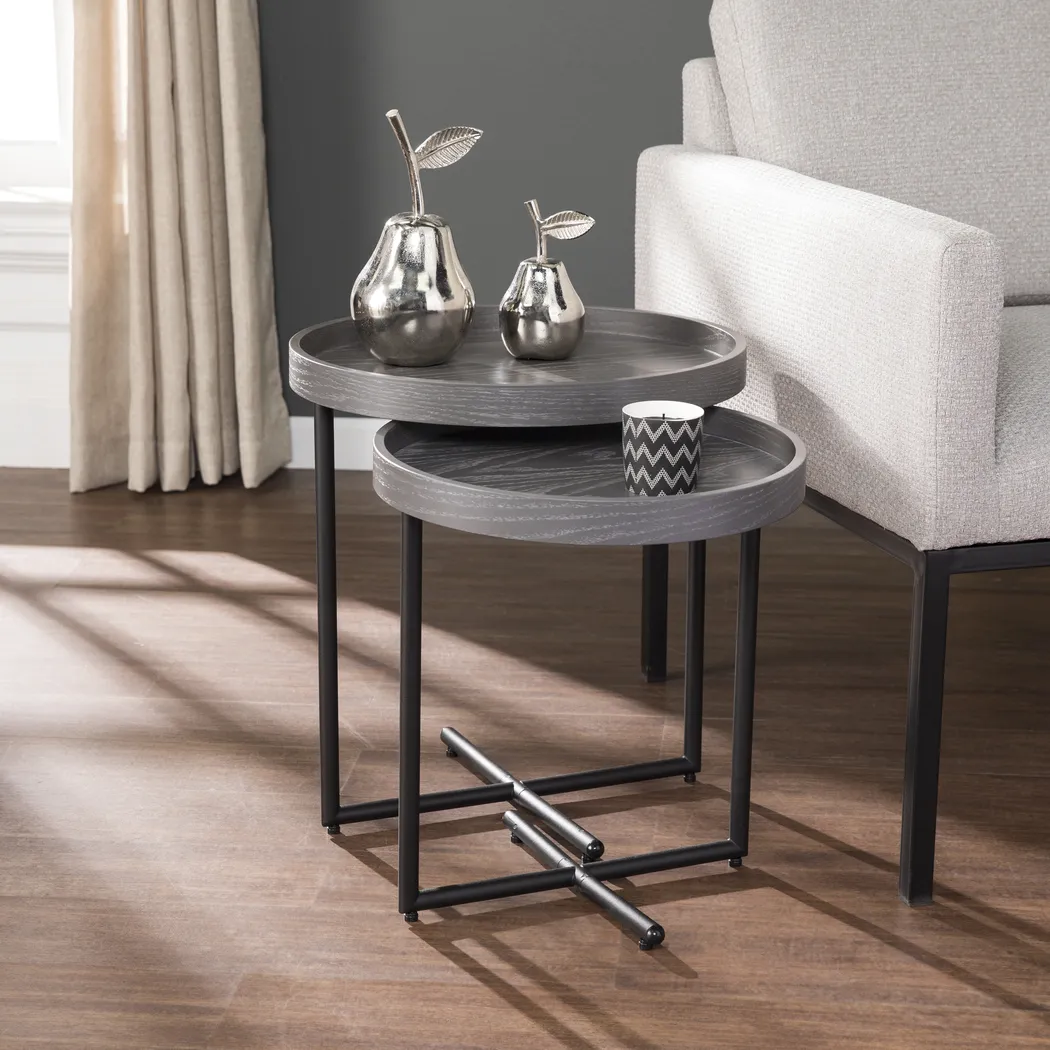 Starfinder Gray Nesting Tables, Set of 2 - Thumbnail - Image 2