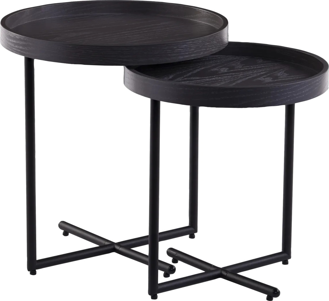 Starfinder Gray Nesting Tables, Set of 2 - Thumbnail - Image 1