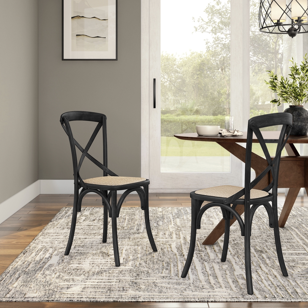 Starfrost Black Dining Chair, Set of 2 - Thumbnail - Image 2