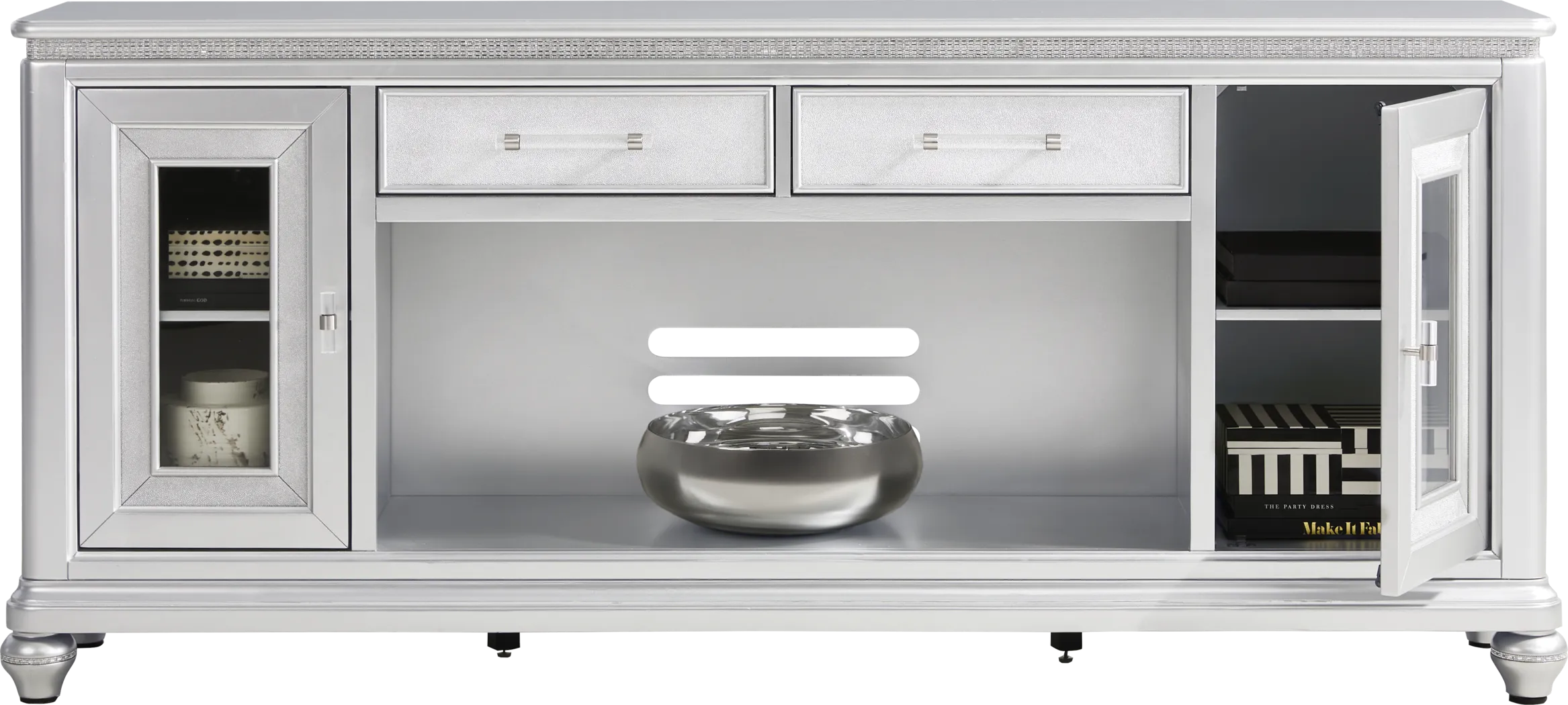 Starlet Lane Silver 80 in. Console - Thumbnail - Image 2