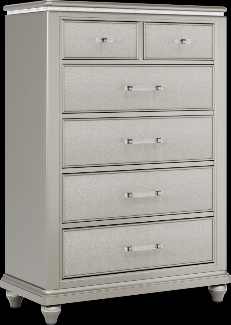 Starlet Lane Small Spaces Silver 5 Pc King Bedroom - Thumbnail - Image 7