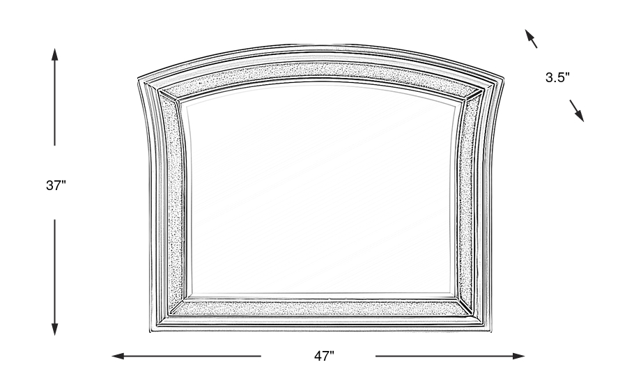 Dimension Image. Please refer to the Dimension Tab on this page for dimension details.