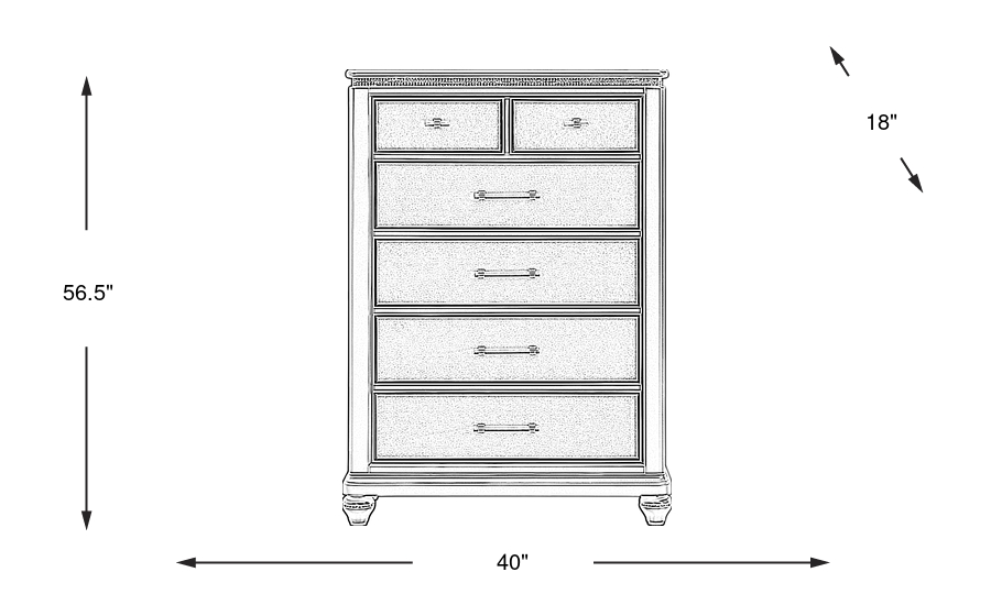 Dimension Image. Please refer to the Dimension Tab on this page for dimension details.