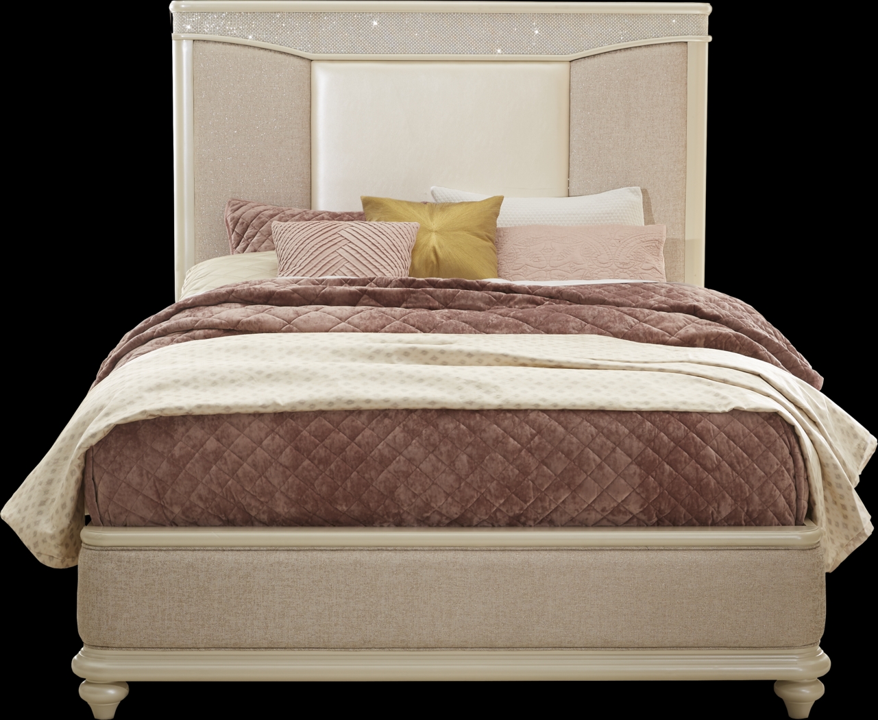 Starline Pearl 3 Pc Queen Upholstered Bed - Thumbnail - Image 1