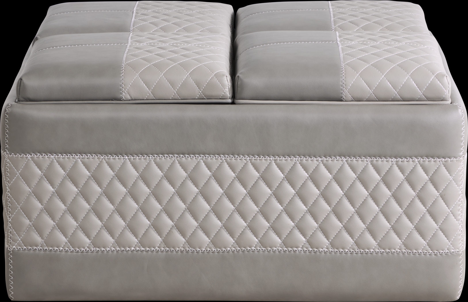 Starline Road Gray Storage Ottoman - Thumbnail - Image 2