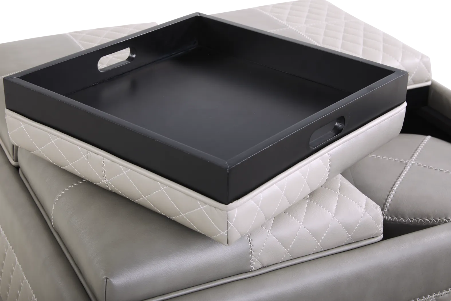 Starline Road Gray Storage Ottoman - Image 5