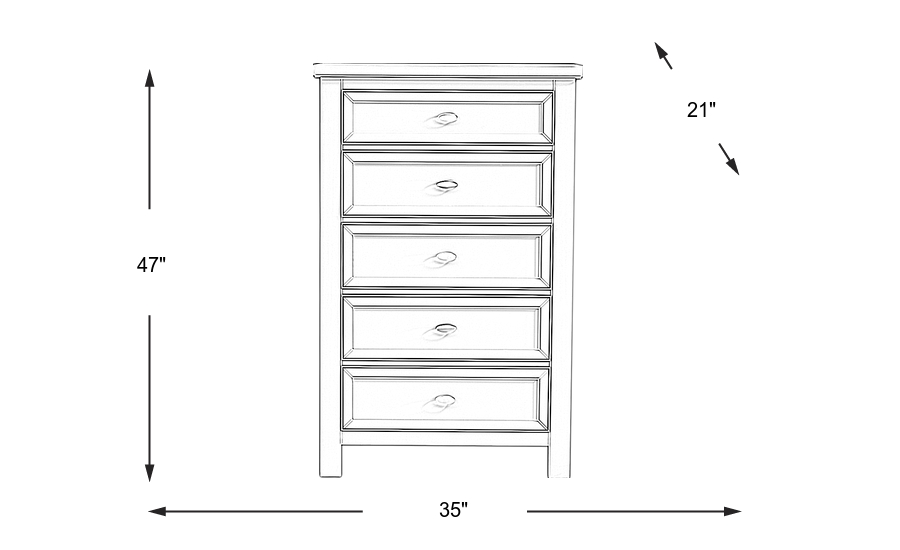 Dimension Image. Please refer to the Dimension Tab on this page for dimension details.