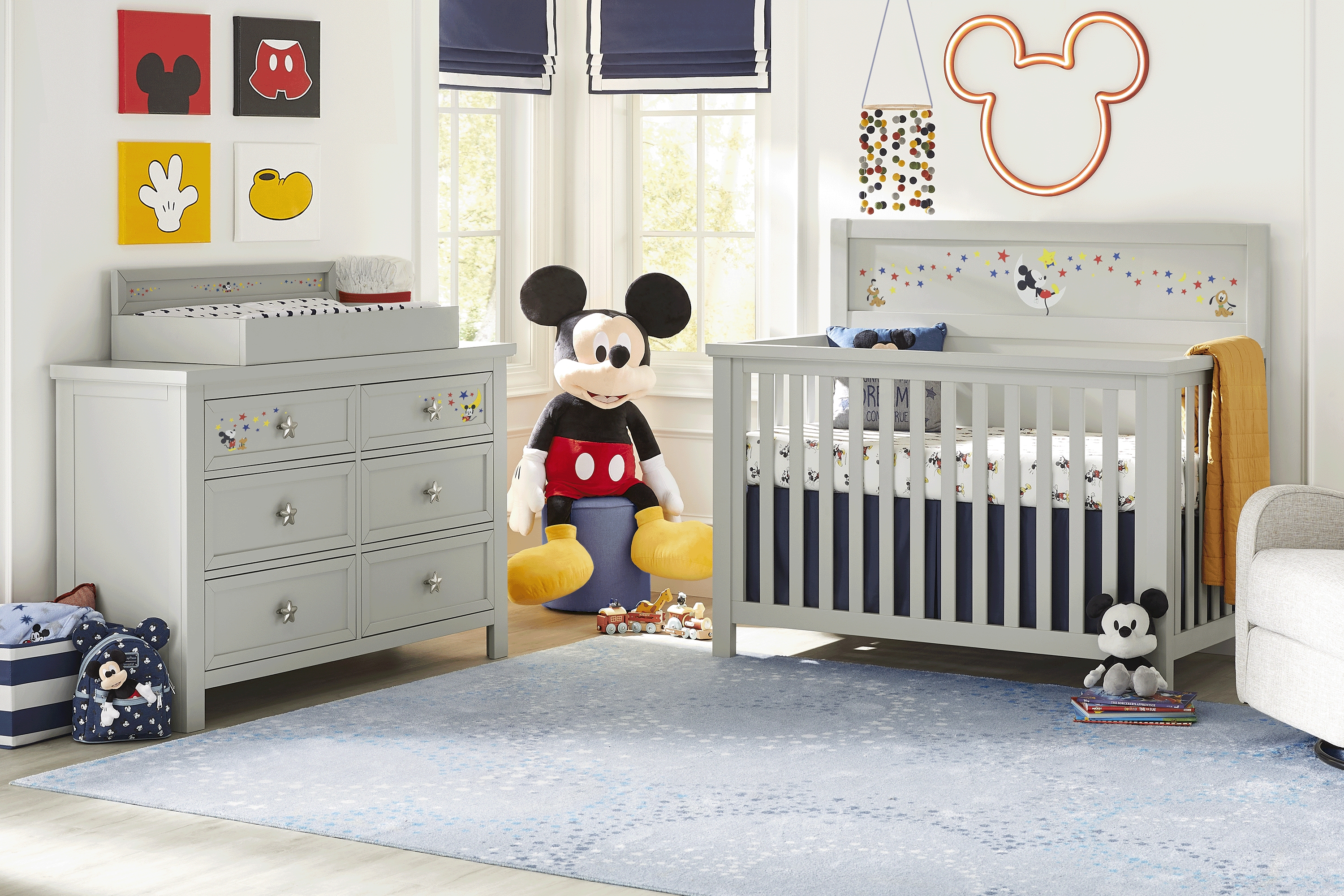 Starry Dreams with Mickey Mouse Gray Dresser - Thumbnail - Image 2