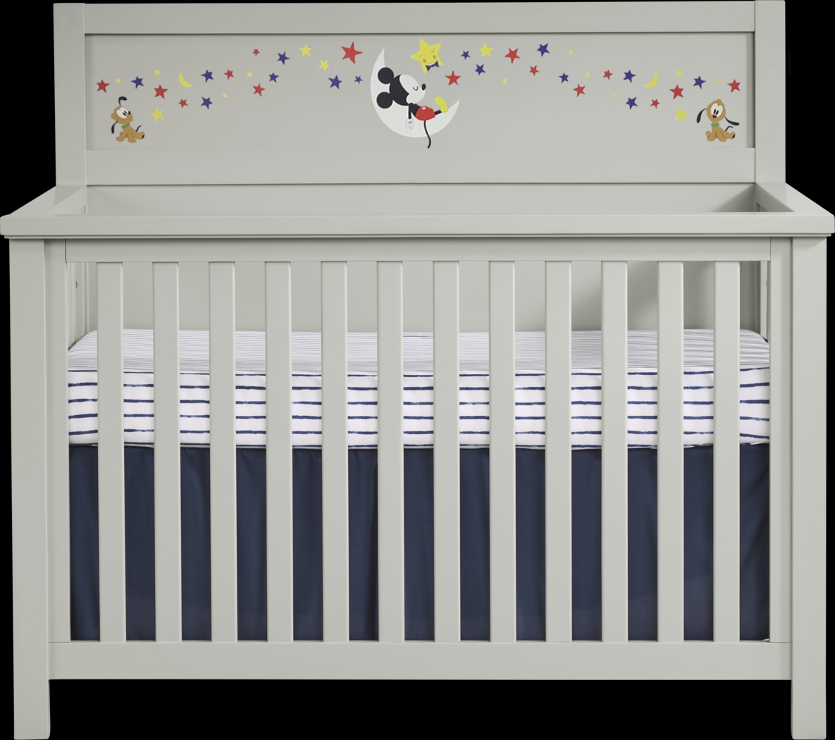 Starry Dreams with Mickey Mouse Gray Convertible Crib - Thumbnail - Image 1