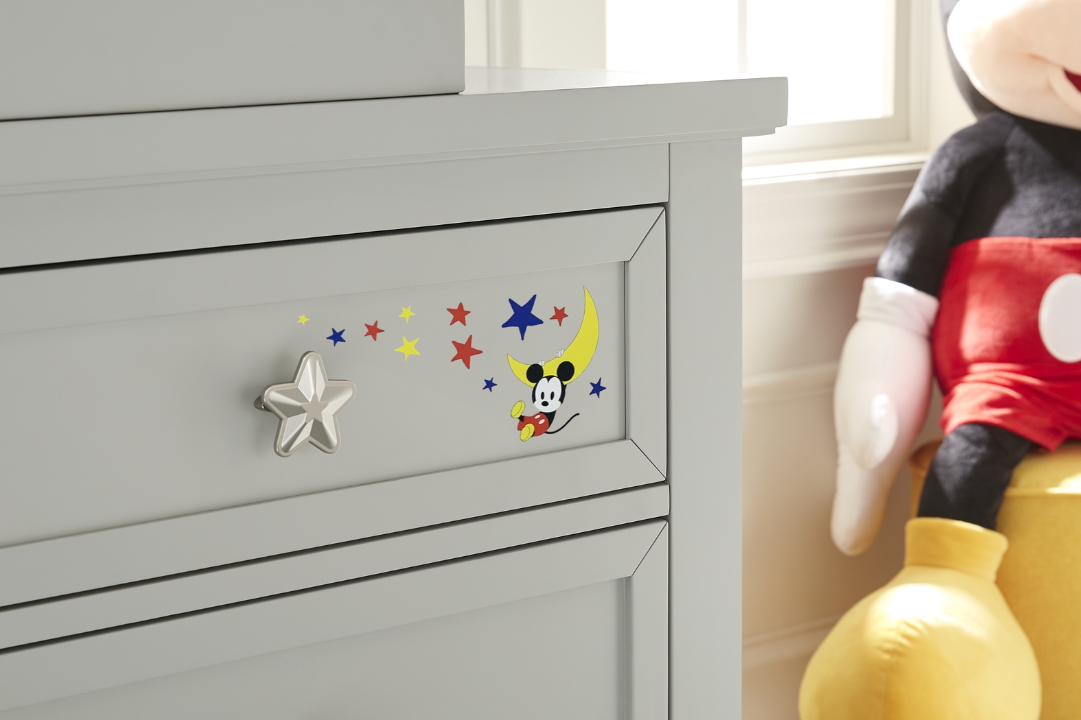 Starry Dreams with Mickey Mouse Gray Dresser - Thumbnail - Image 4