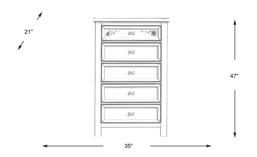Dimension Image. Please refer to the Dimension Tab on this page for dimension details.