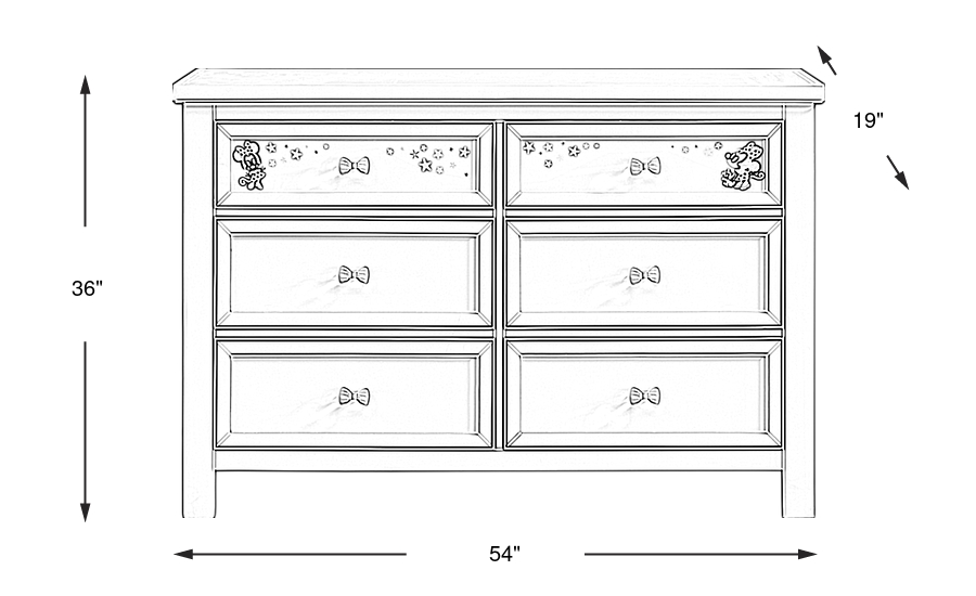 Dimension Image. Please refer to the Dimension Tab on this page for dimension details.