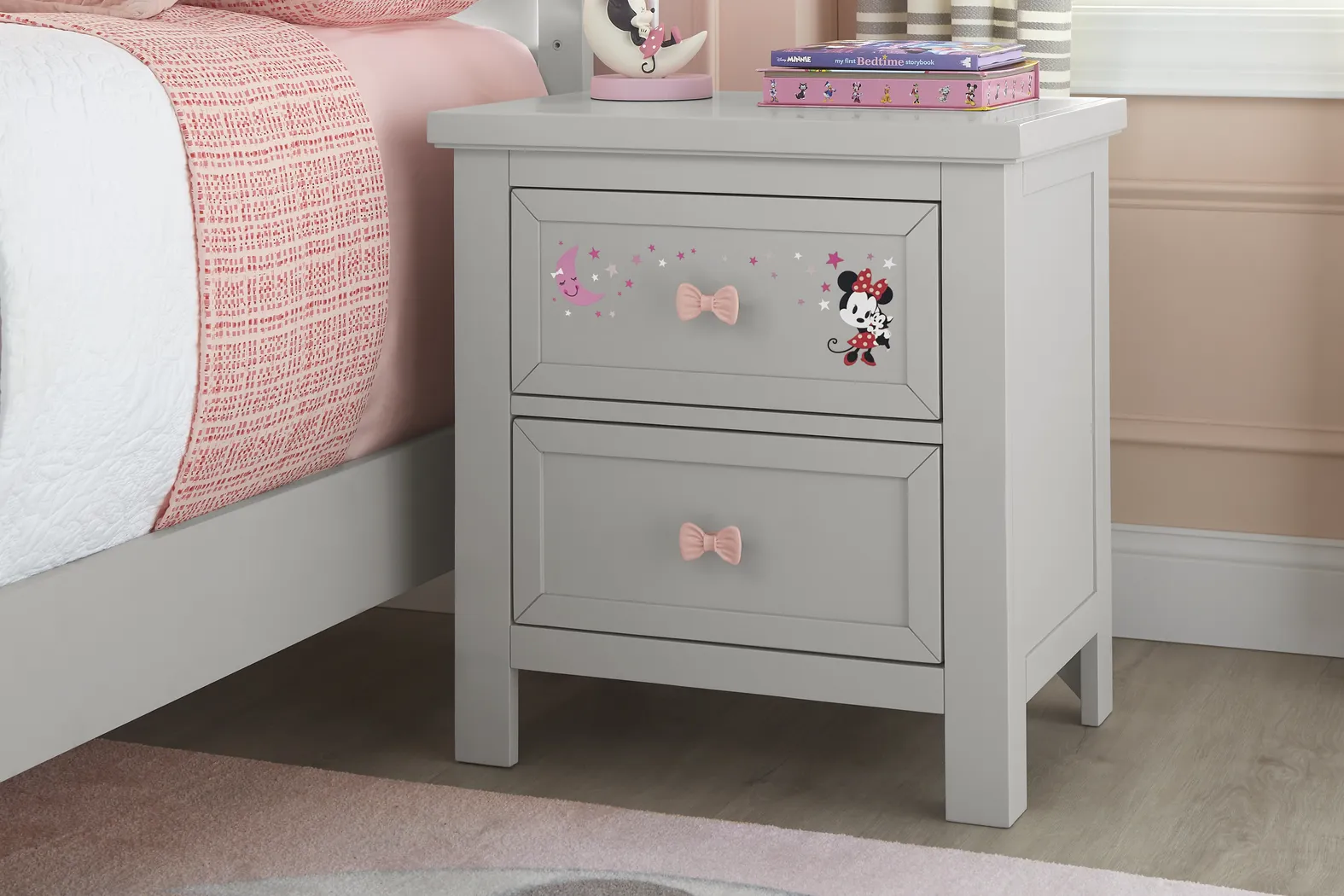 Starry Dreams with Minnie Mouse Gray Nightstand - Thumbnail - Image 2