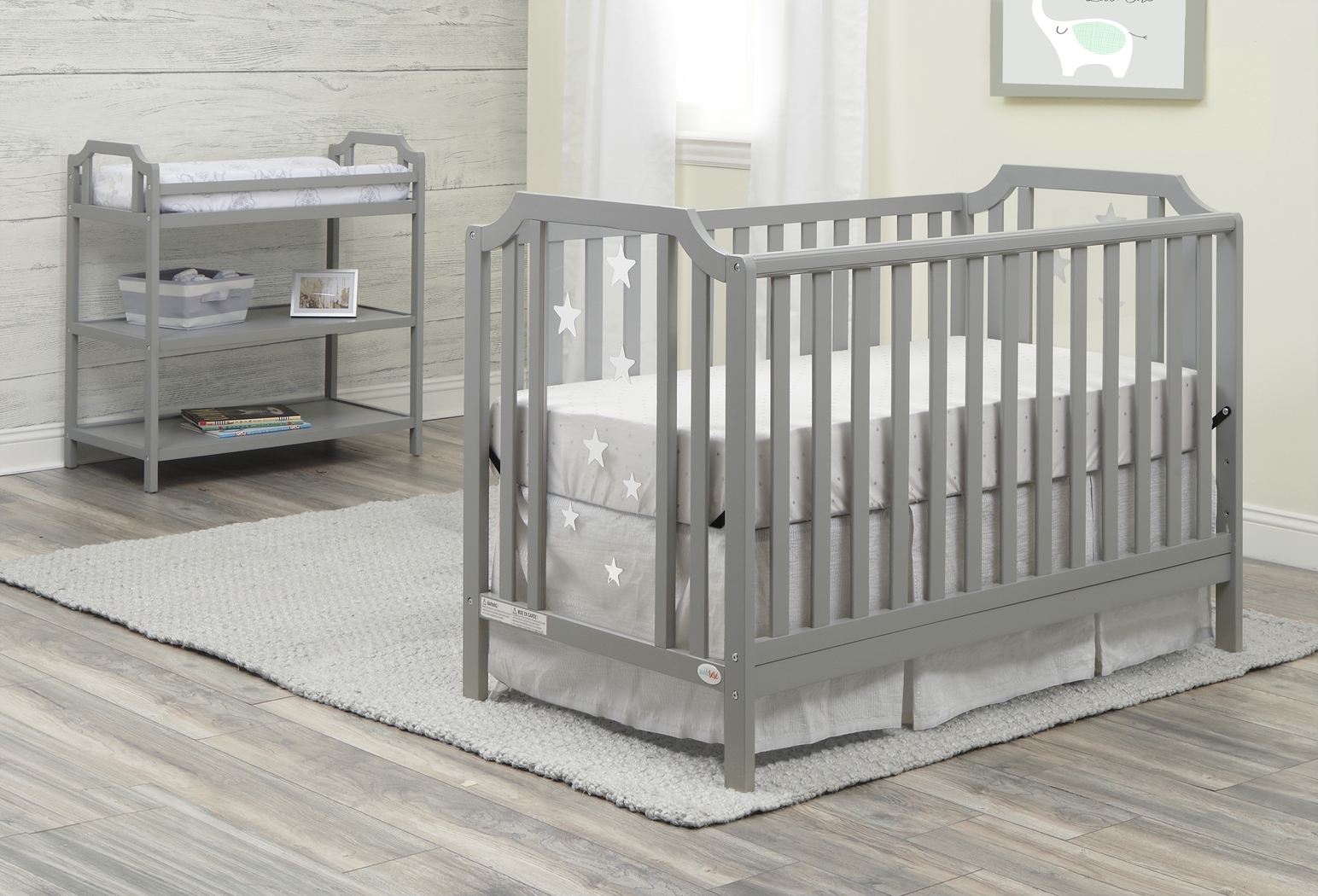 Kids Starry Grove Light Gray Changing Table - Thumbnail - Image 2