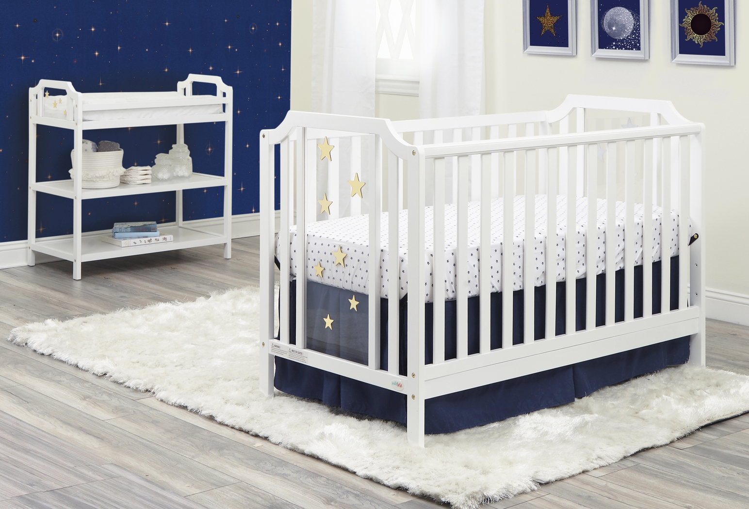 Kids Starry Grove White Changing Table - Thumbnail - Image 2
