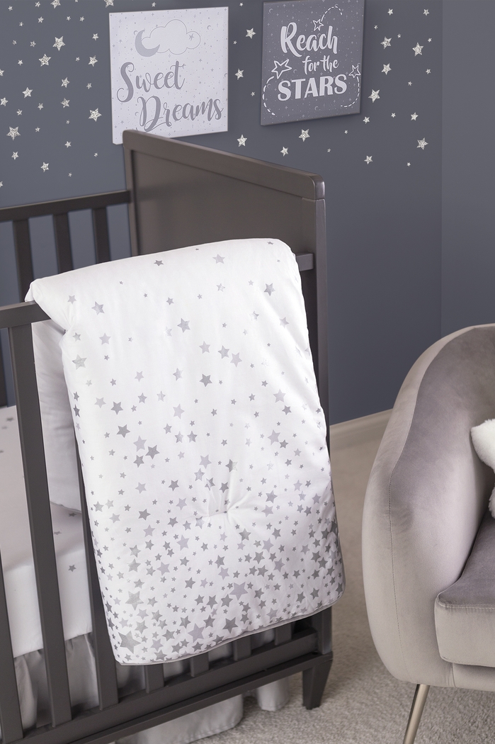 Starry Slumbers Gray 3 Pc Baby Bedding Set - Thumbnail - Image 7