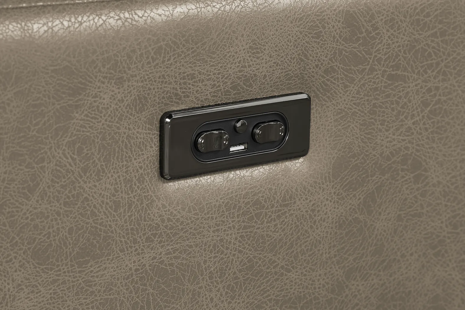State Street Beige Dual Power Recliner - Image 5