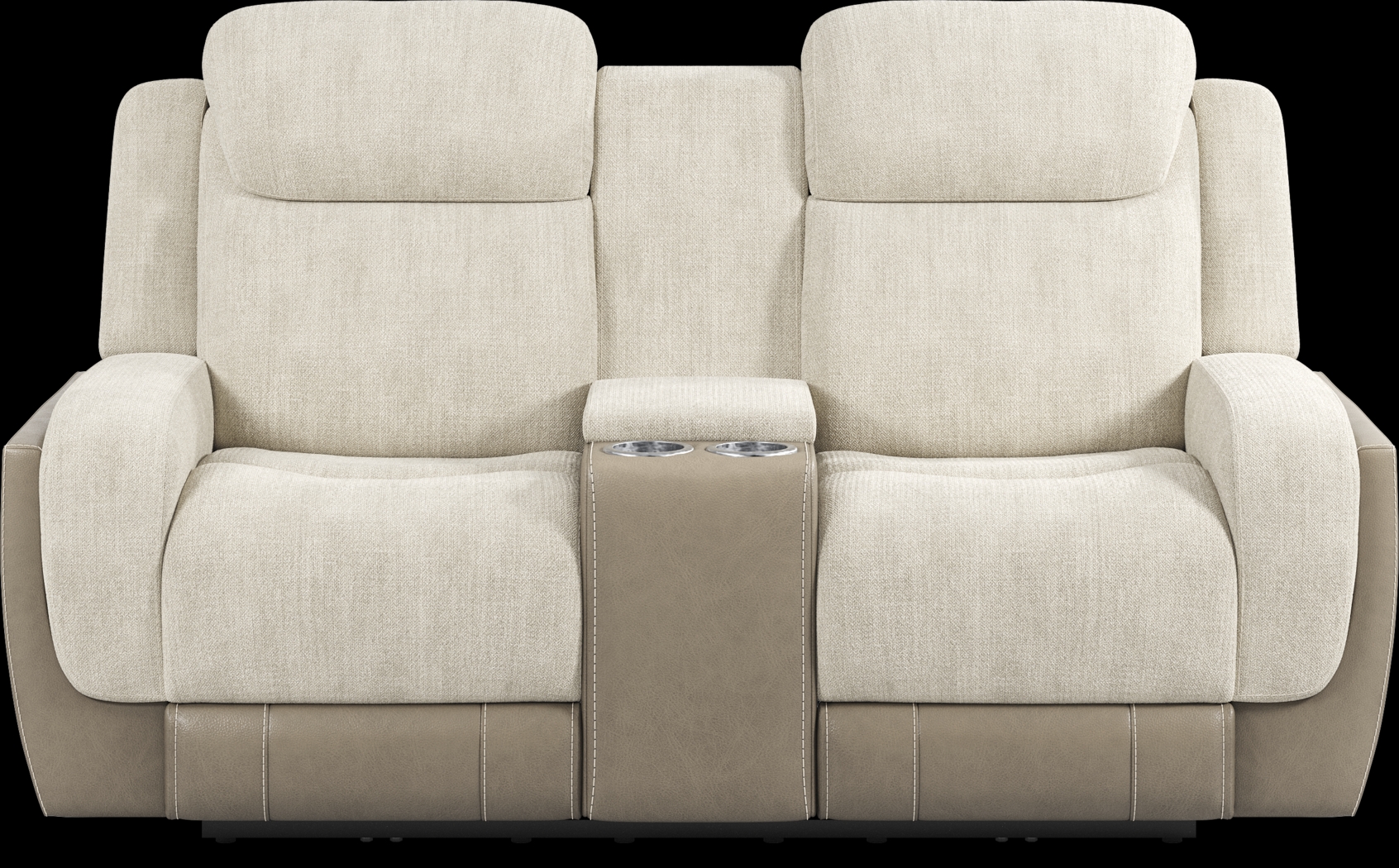 State Street Beige 5 Pc Dual Power Reclining Living Room - Thumbnail - Image 2