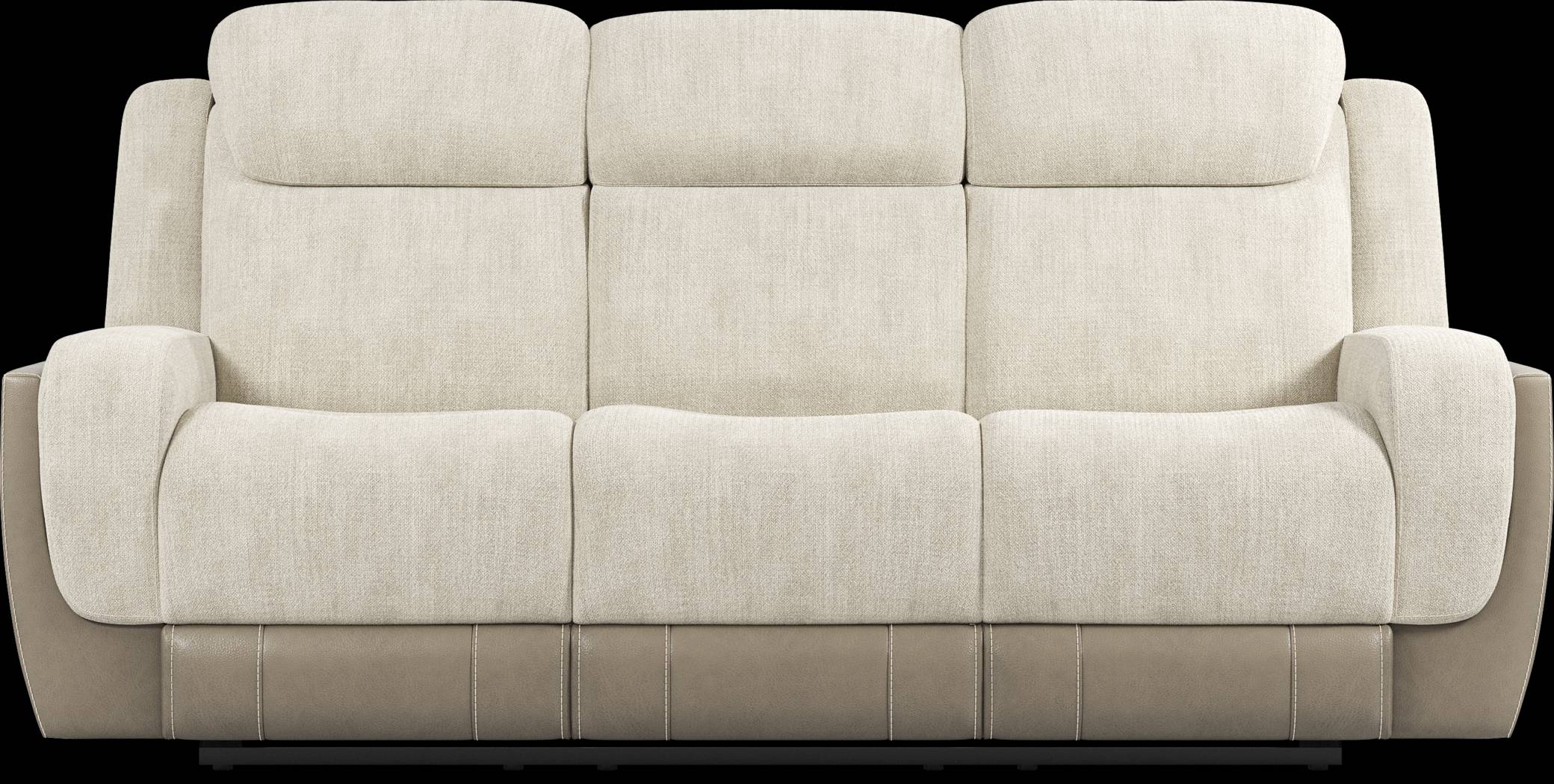 State Street Beige 7 Pc Dual Power Reclining Living Room - Thumbnail - Image 2