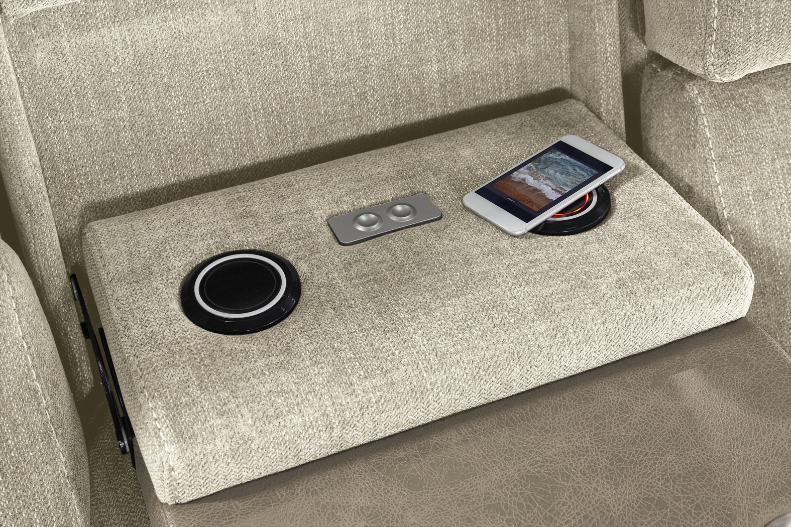 State Street Beige 2 Pc Living Room with Dual Power Reclining Sofa - Thumbnail - Image 7